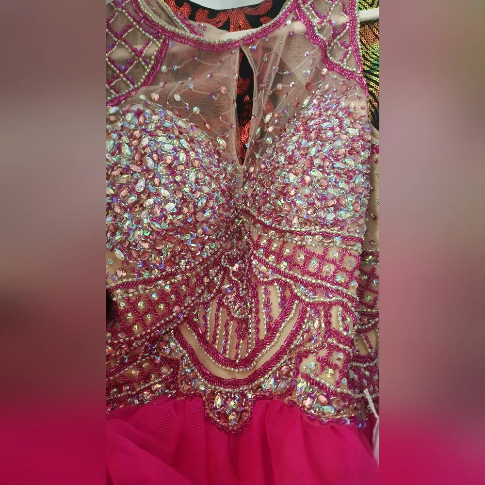 NWT Size M Juliet Embellished Illusion Bodice Short Dress - Picture 6 of 6